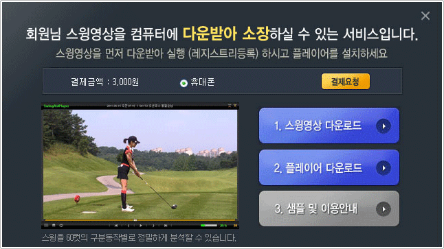 스윙영상서비스 전용플레이어